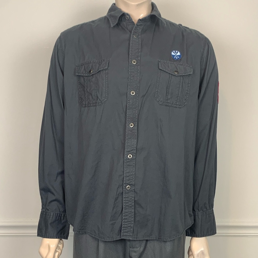 Mossimo Gray Button-Up Shirt